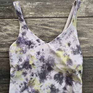 lululemon athletica Purple and Yellow Tie-Dye Tank Top